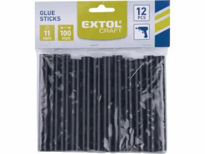EXTOL CRAFT 9913 Tyčinky tavné čierne 12ks, Ø11mm, dĺžka 100mm
