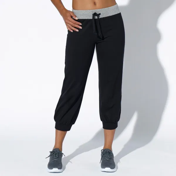 3/4 nohavice z úpletu zakončené pružnými lemami