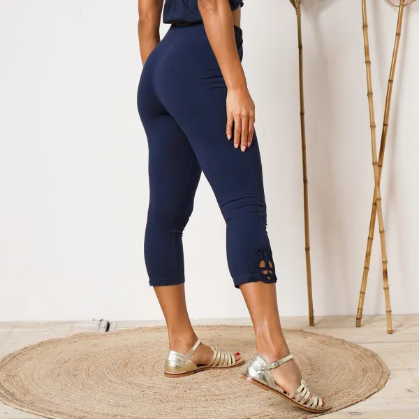 3/4 legíny s macramé