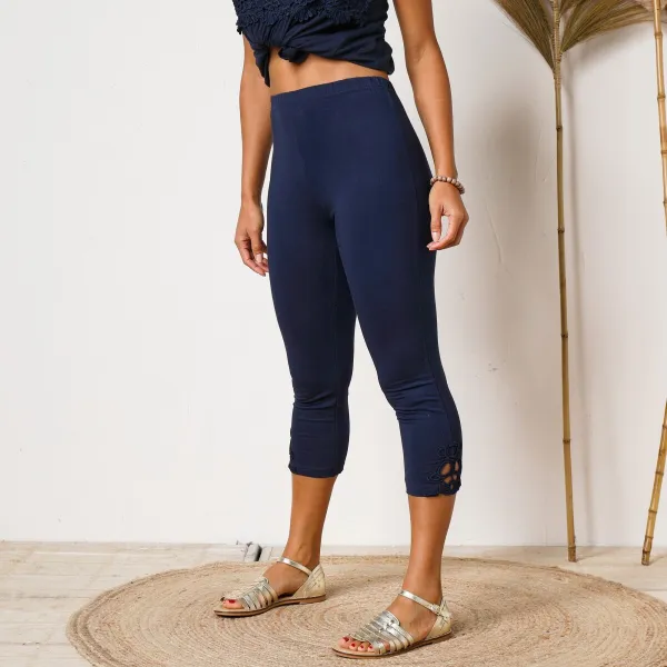 3/4 legíny s macramé