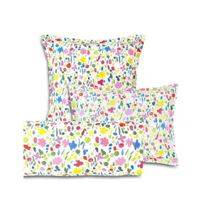 Bavlnená posteľná bielizeň Akvarel s potlačou kvetín, zn. Colombine
