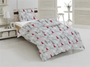 Kvalitex Vianočné obliečky Stromy sivá
