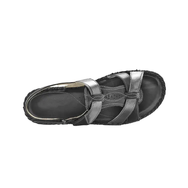 Kožené dvojfarebné pohodlné sandále