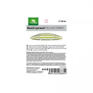Slunečník VTP 50XT2205YS plážový 230 cm, green-yellow 