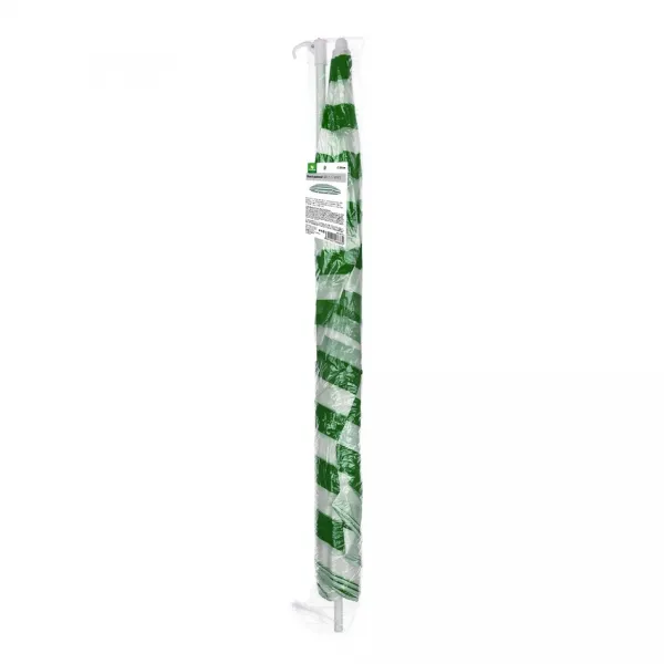 Slnečník plážový 230 cm, HAPPY GREEN, zelené pruhy
