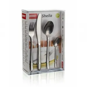 Banquet Sada nehrdzavejúcich príborov SHEILA, 24 ks