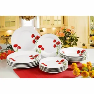 Banquet Red Poppy 18-dielna tanierová súprava 