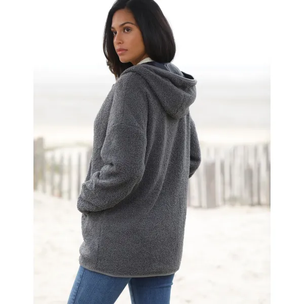 Obojstranná parka, buklé/metalická