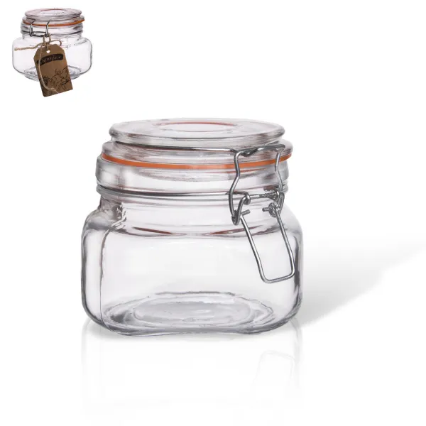 Dóza BELA nízka 0,5 l sklo