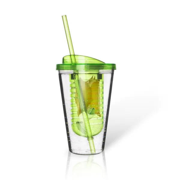 Pohár STRAW 0,55 l viečko / slamka / filter