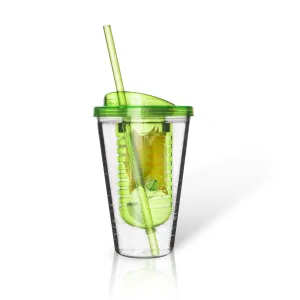Pohár STRAW 0,55 l viečko / slamka / filter