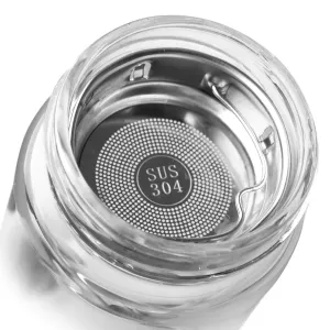 Fľaša sklo / bambus 0,5 l