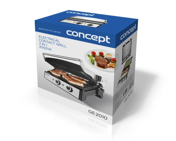 Elektrický kontaktný panini gril 3 v 1 CONCEPT GE 2010