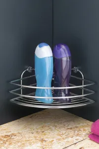 Rohová polička do kúpeľne