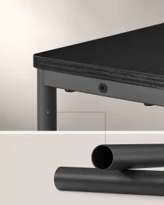 SONGMICS Odkládací stolek s USB Vasagle Jinad černý