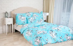 Bavlnená bielizeň FLORAL TYRKYS
