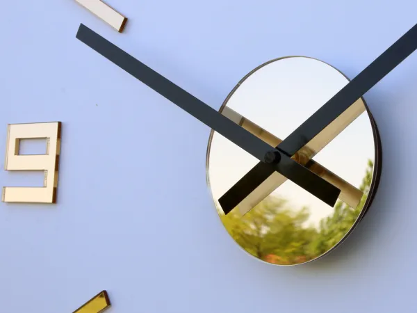 Moderné nástenné hodiny ARABIC GOLD-MIRROR goldmirror