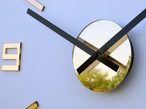 Moderné nástenné hodiny ARABIC GOLD-MIRROR goldmirror