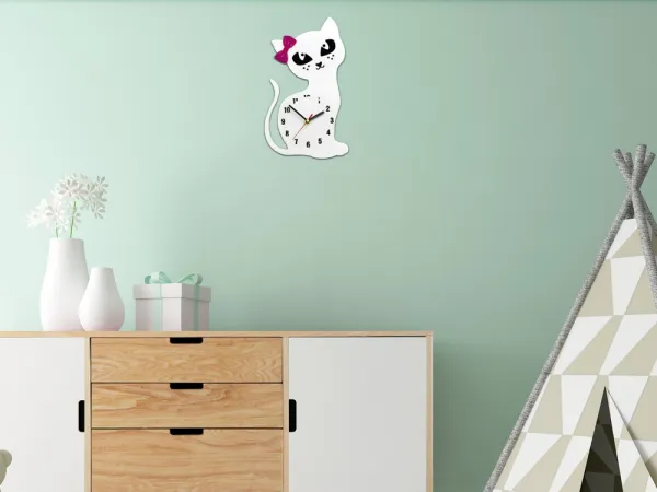 ModernClock Nástěnné hodiny Caty 33 cm bílé