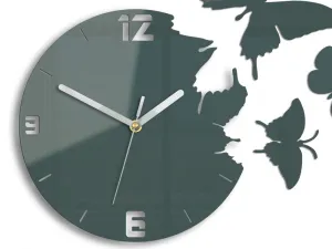 Moderné nástenné hodiny MOTÝLE GRAY gray
