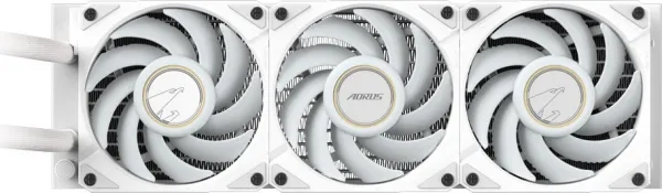 GIGABYTE vodní chladič AORUS WATERFORCE X II 360I, 3x 120mm Fan, ARGB, LCD Displej, Bílá
