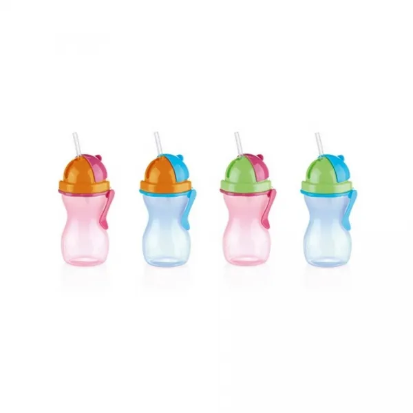 TESCOMA detská fľaša so slamkou BAMBINI 300 ml, zelená, modrá