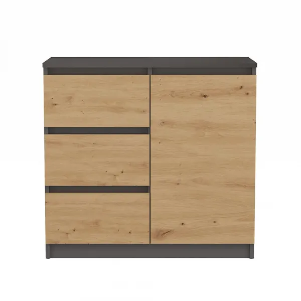 TP Living Komoda so zásuvkami 80 cm dub artisan/antracit