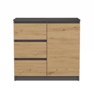 TP Living Komoda so zásuvkami 80 cm dub artisan/antracit