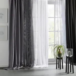 HOTOVÝ ZÁVES LEO, 135/255cm, čierna