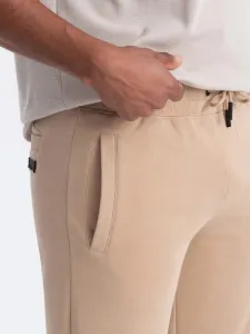 Základné kraťasy pre pánov béžové