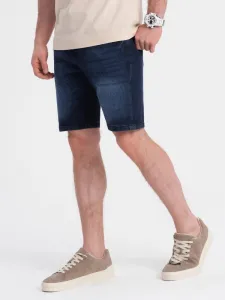 Originálne pánske kraťasy rifľové tmavo modré