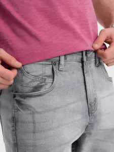 Originálne pánske kraťasy rifľové šedé