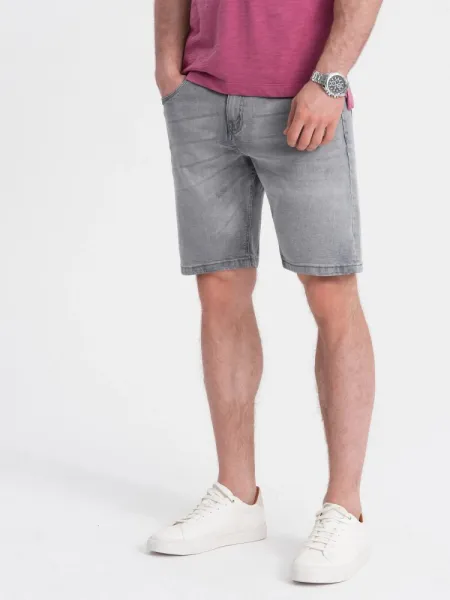 Originálne pánske kraťasy rifľové šedé