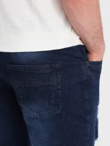 Originálne pánske kraťasy rifľové modré