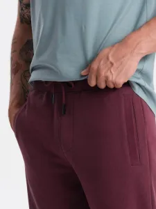 Základné kraťasy pre pánov bordové