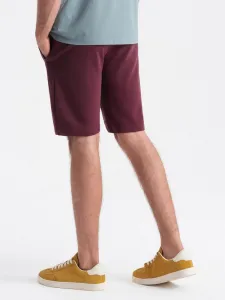 Základné kraťasy pre pánov bordové