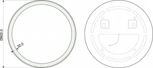 HOPA - Zrkadlo s LED osvetlením BRILON - Priemer - 60 cm OLNZBRIL60