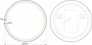 HOPA - Zrkadlo s LED osvetlením BRILON - Priemer - 70 cm OLNZBRIL70