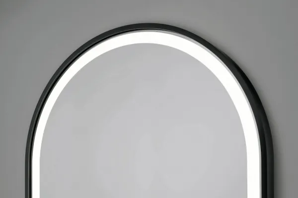 HOPA - Zrkadlo s LED osvetlením ERFURT BLACK - Rozmer A - 50 cm, Rozmer C - 100 cm OLNZERF5010B