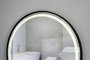 HOPA - Zrkadlo s LED osvetlením TANNA BLACK OLNZTAN70B
