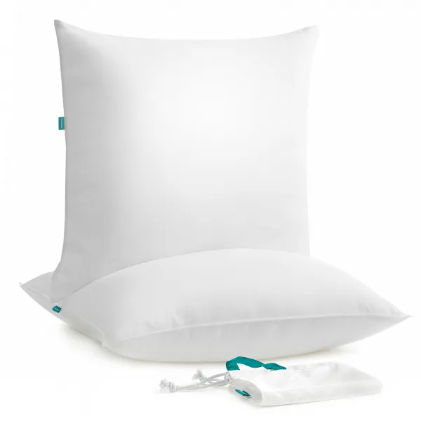 SONGMICS Vankúš biely 80x80 cm 1500g 2 ks