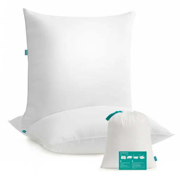 SONGMICS Vankúš biely 80x80 cm 1500g 2 ks