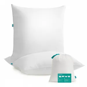SONGMICS Vankúš biely 80x80 cm 1500g 2 ks