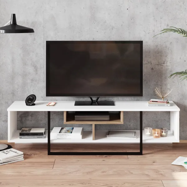 TV stolík Asal (150) - White, Ud, Black