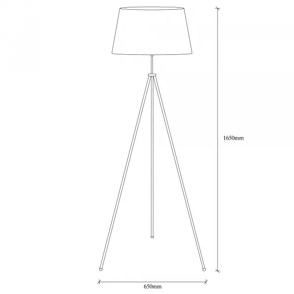 ASIR Stojacia lampa TRIPOD vintage svetlohnedá