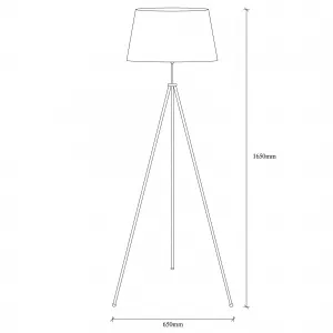 ASIR Stojacia lampa TRIPOD vintage svetlohnedá