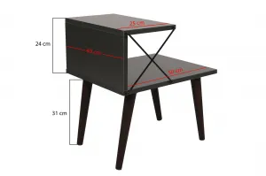 Nočný stolík Cross Anthracite