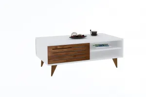 Konferenčný stolík Grande - Walnut, White