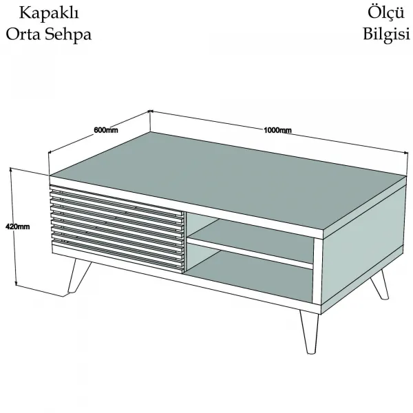 Konferenčný stolík Grande - Walnut, White