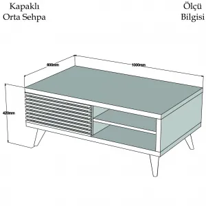 Konferenčný stolík Grande - Walnut, White